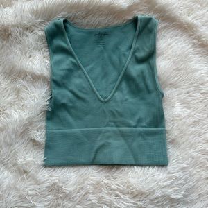 Ribbed butter soft tank American threads